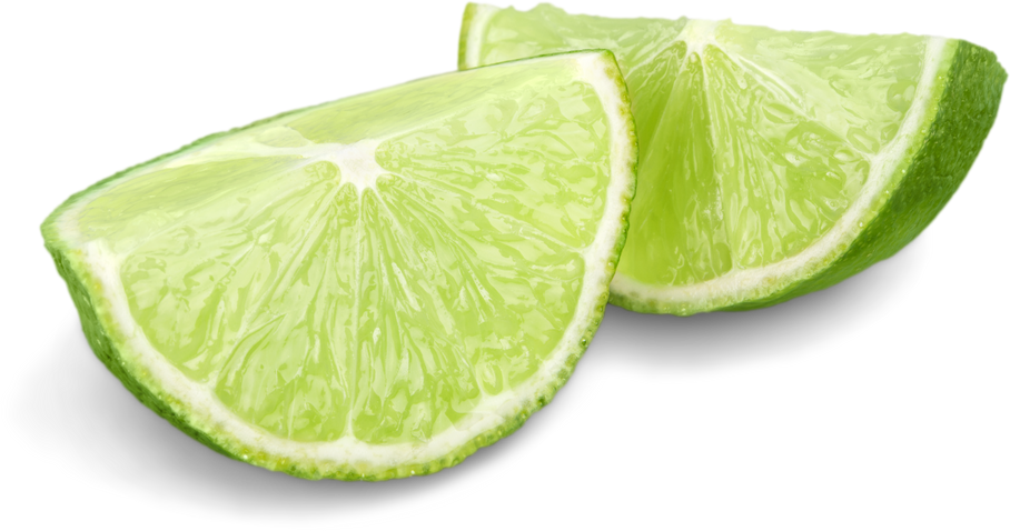 Cutout of Lime Wedges